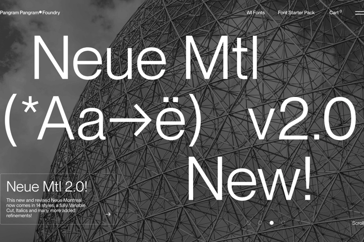 Pangram Pangram Foundry website preview
